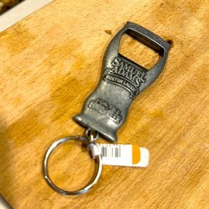 NWT Sam Adams Metal Bottle Opener Keychain